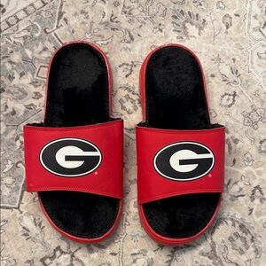 Georgia Bulldogs Red Slide Sandals with G Logo